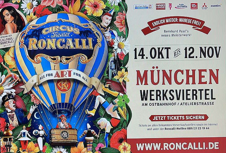Roncalli noch bis 12.11.2023 wieder in München